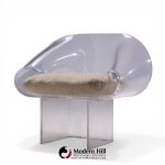 Robert Van Horn Mid Century Lucite Ribbon Chair
