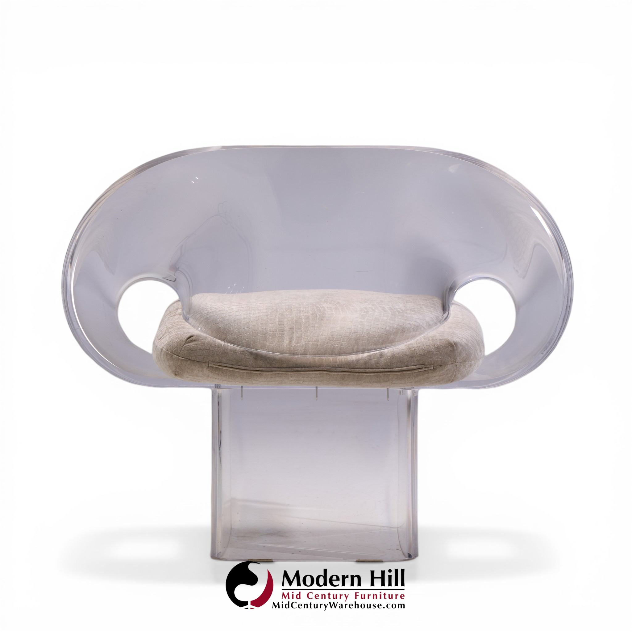 Robert Van Horn Mid Century Lucite Ribbon Chair