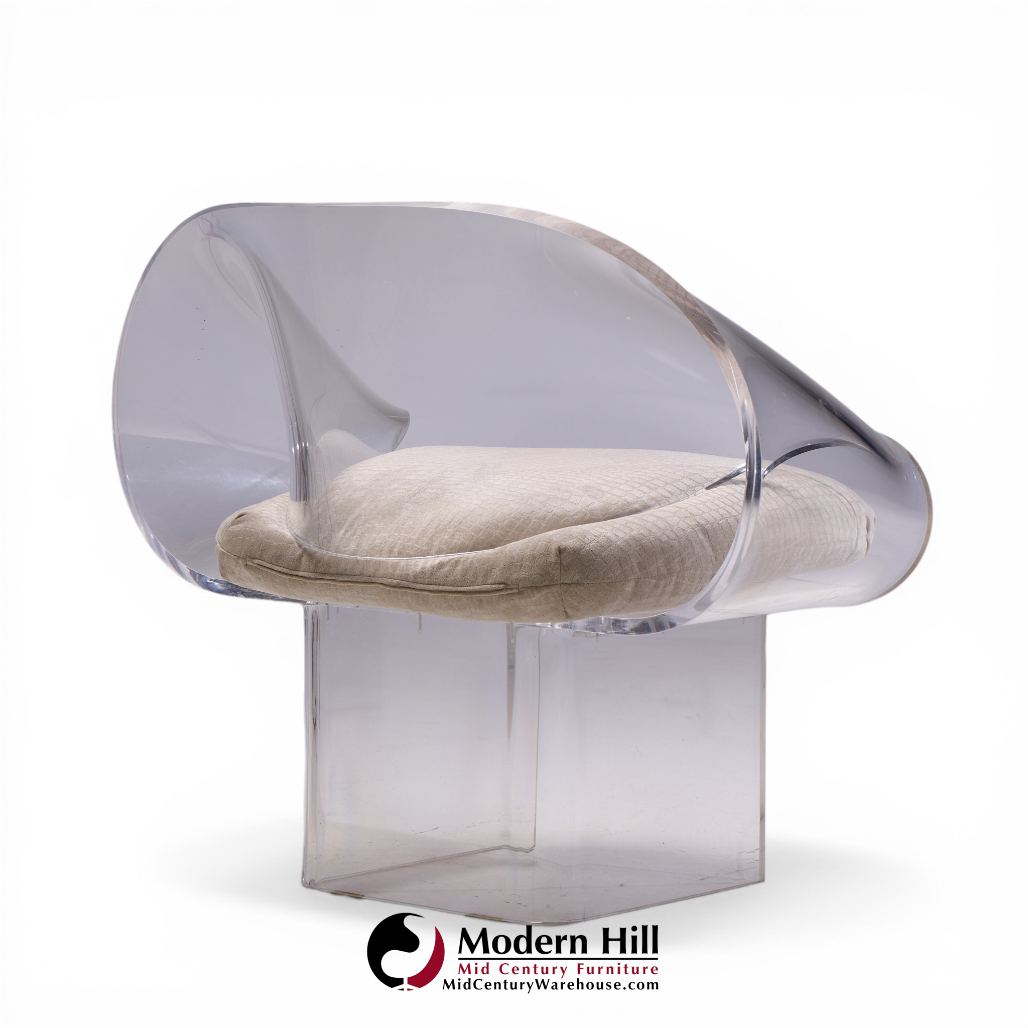 Robert Van Horn Mid Century Lucite Ribbon Chair