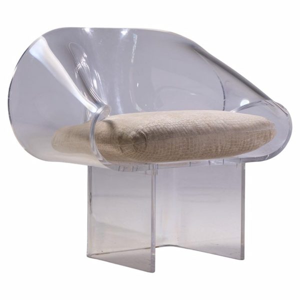 Robert Van Horn Mid Century Lucite Ribbon Chair