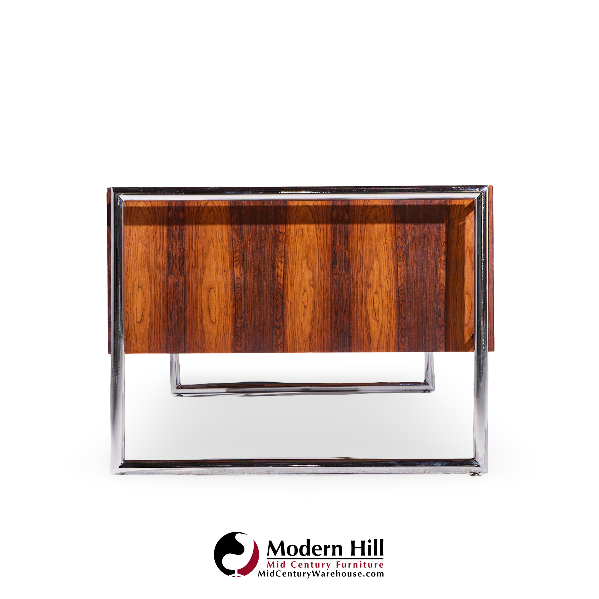 Scandiline Mid Century Rosewood Desk and Chrome Executive Desk