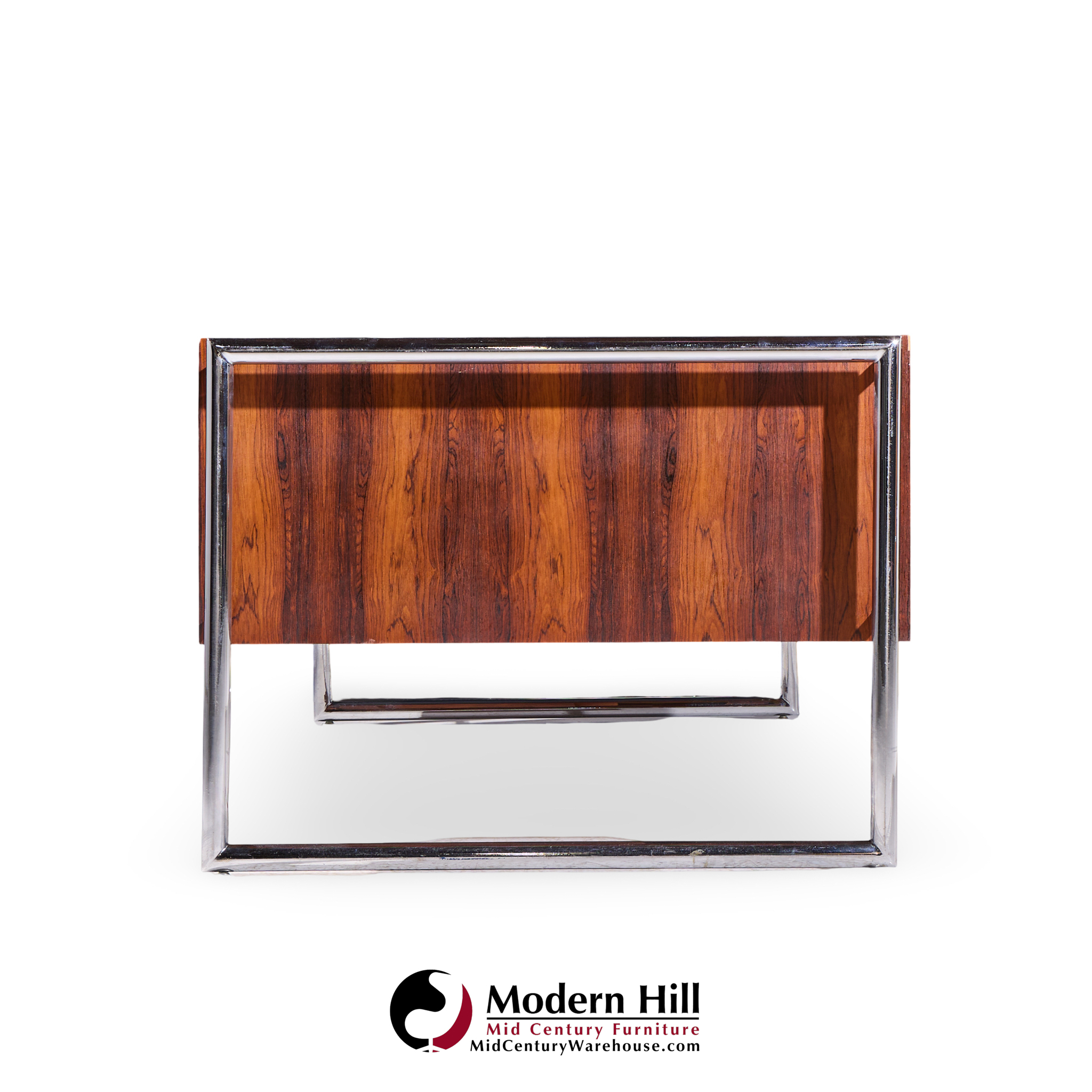 Scandiline Mid Century Rosewood Desk and Chrome Executive Desk