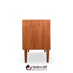 svend aage larsen mid century danish teak tambour door credenza