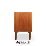 svend aage larsen mid century danish teak tambour door credenza