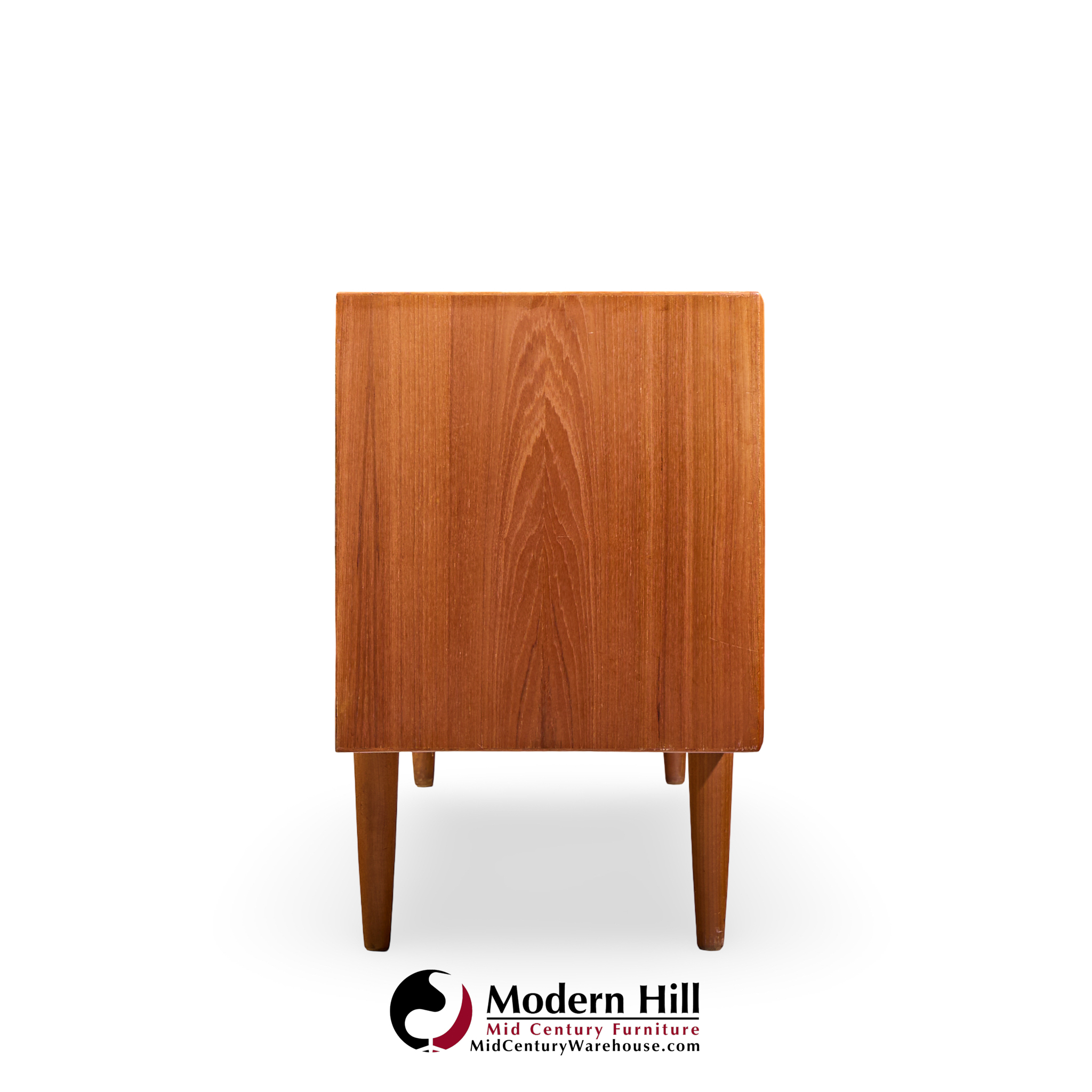 svend aage larsen mid century danish teak tambour door credenza