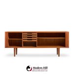 svend aage larsen mid century danish teak tambour door credenza