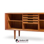 svend aage larsen mid century danish teak tambour door credenza