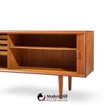 svend aage larsen mid century danish teak tambour door credenza