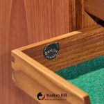 svend aage larsen mid century danish teak tambour door credenza