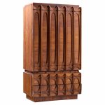 Tobago Brutalist Mid Century Walnut Armoire Dresser | Mid Century Modern Furniture - Mid Century Furniture Chicago Tobago Brutalist Mid Century Walnut Armoire Dresser