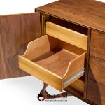 vladimir kagan style mid century sculpted walnut lowboy dresser