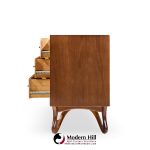 vladimir kagan style mid century sculpted walnut lowboy dresser