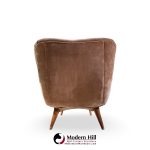 vladimir kagan for dreyfuss mid century highback barrel lounge chair with ottoman