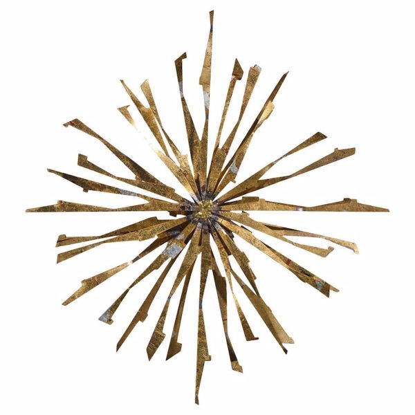 William Bowie Mid Century Abstract Brass Wall Sculpture