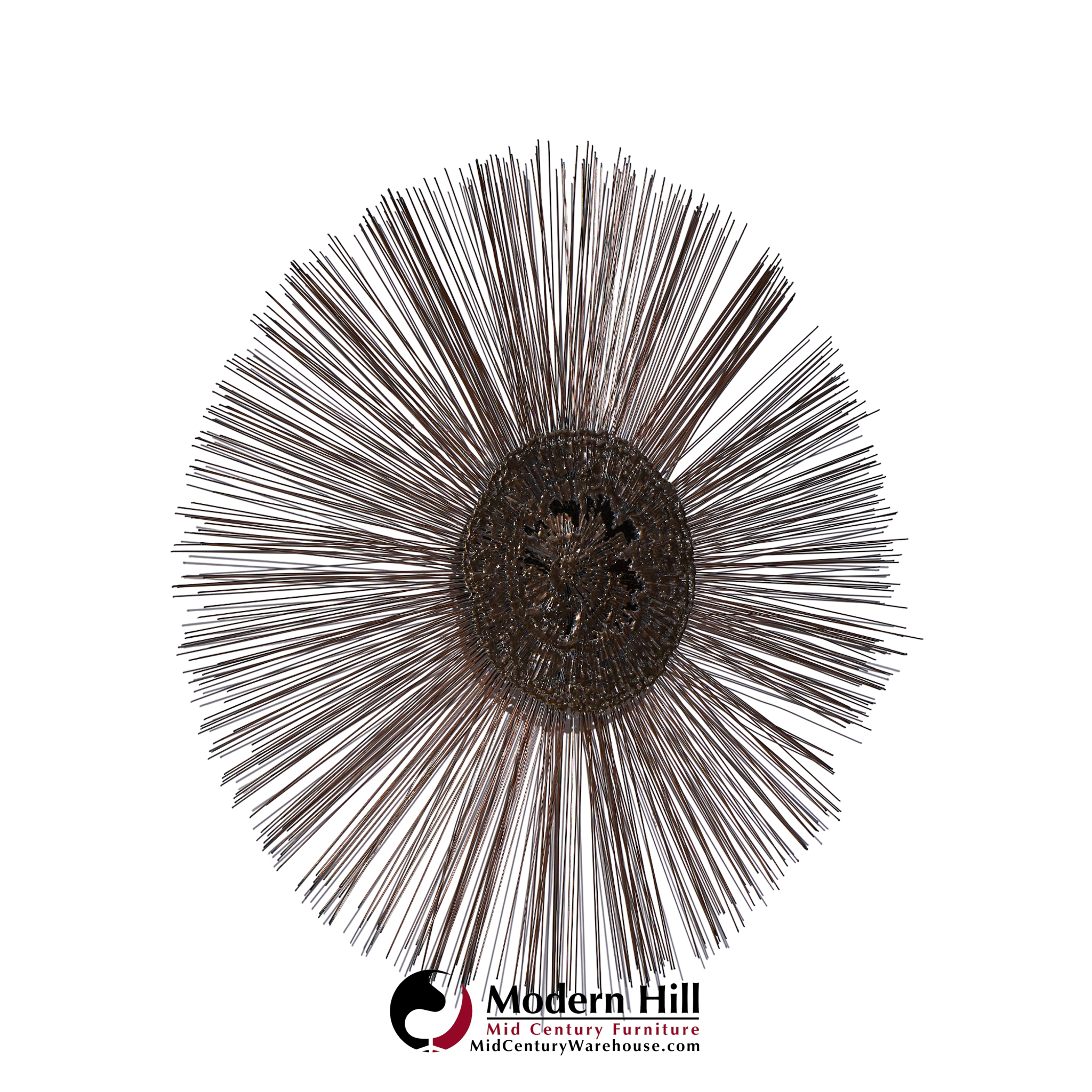 william and bruce friedle mid century sunburst brutalist brass sculpture