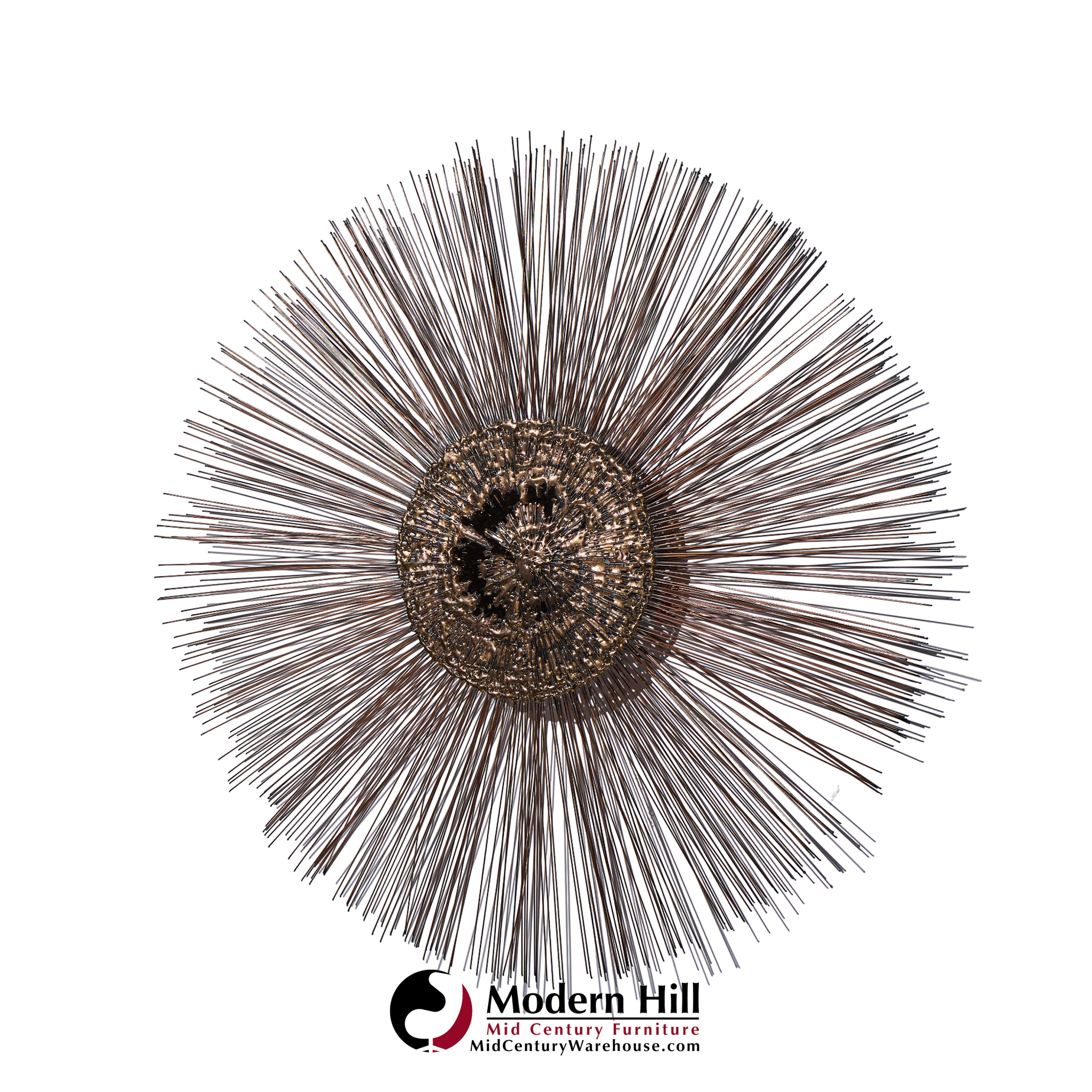 william and bruce friedle mid century sunburst brutalist brass sculpture