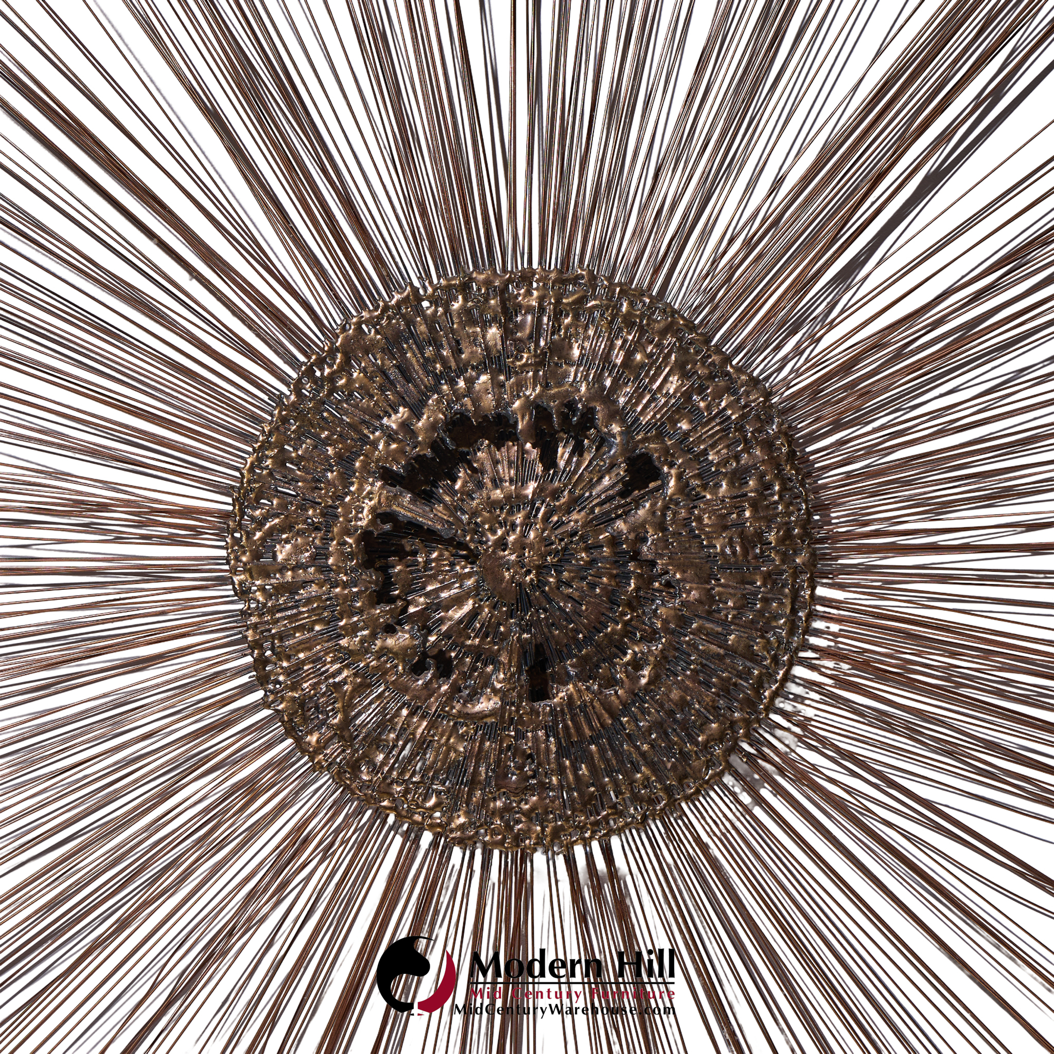 william and bruce friedle mid century sunburst brutalist brass sculpture