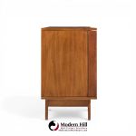 Young Manufacturing Mid Century Walnut Curved Front Credenza