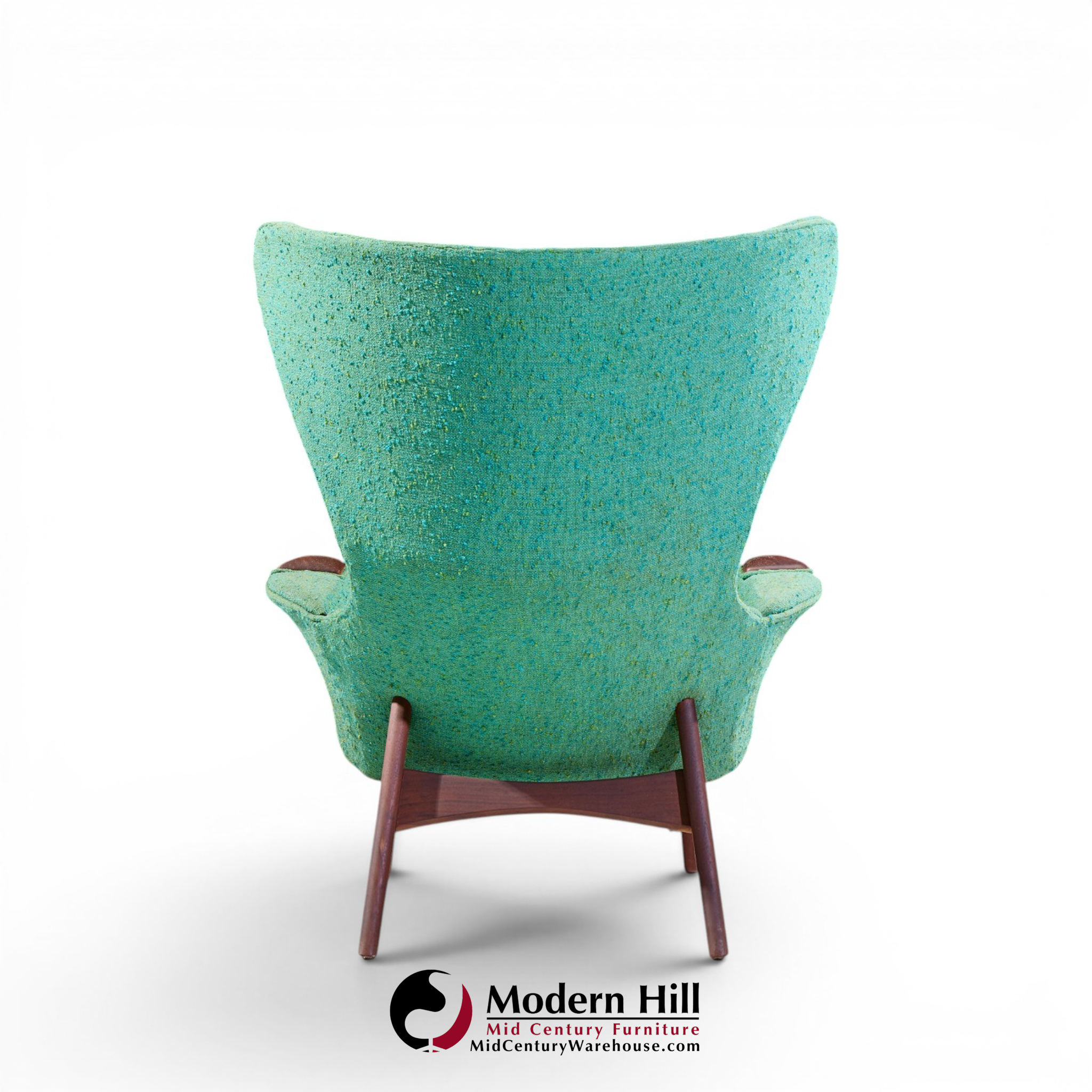 Adrian Pearsall for Craft Associates Mid Century Model 2231 Walnut Lounge Chairs - Pair with Ottomans