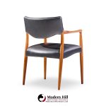 aksel bender madsen and ejner larsen mid century danish teak occasional lounge chairs - pair