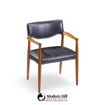 aksel bender madsen and ejner larsen mid century danish teak occasional lounge chairs - pair