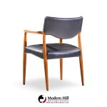 aksel bender madsen and ejner larsen mid century danish teak occasional lounge chairs - pair