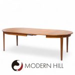 Arne Vodder Mid Century Danish Teak Expanding Round Dining Table with 3 Leaves | Mid Century Modern Furniture - Mid Century Furniture Chicago Arne Vodder Mid Century Danish Teak Expanding Round Dining Table with 3 Leaves