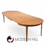 Arne Vodder Mid Century Danish Teak Expanding Round Dining Table with 3 Leaves | Mid Century Modern Furniture - Mid Century Furniture Chicago Arne Vodder Mid Century Danish Teak Expanding Round Dining Table with 3 Leaves