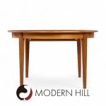 Arne Vodder Mid Century Danish Teak Expanding Round Dining Table with 3 Leaves | Mid Century Modern Furniture - Mid Century Furniture Chicago Arne Vodder Mid Century Danish Teak Expanding Round Dining Table with 3 Leaves
