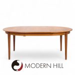 Arne Vodder Mid Century Danish Teak Expanding Round Dining Table with 3 Leaves | Mid Century Modern Furniture - Mid Century Furniture Chicago Arne Vodder Mid Century Danish Teak Expanding Round Dining Table with 3 Leaves