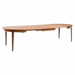 Arne Vodder Mid Century Danish Teak Expanding Round Dining Table with 3 Leaves | Mid Century Modern Furniture - Mid Century Furniture Chicago Arne Vodder Mid Century Danish Teak Expanding Round Dining Table with 3 Leaves