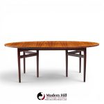 Arne Vodder for Sibast Mid Century Danish Rosewood Expanding Oval Dining Table with 2 Leaves