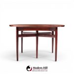 Arne Vodder for Sibast Mid Century Danish Rosewood Expanding Oval Dining Table with 2 Leaves