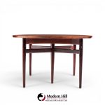 Arne Vodder for Sibast Mid Century Danish Rosewood Expanding Oval Dining Table with 2 Leaves