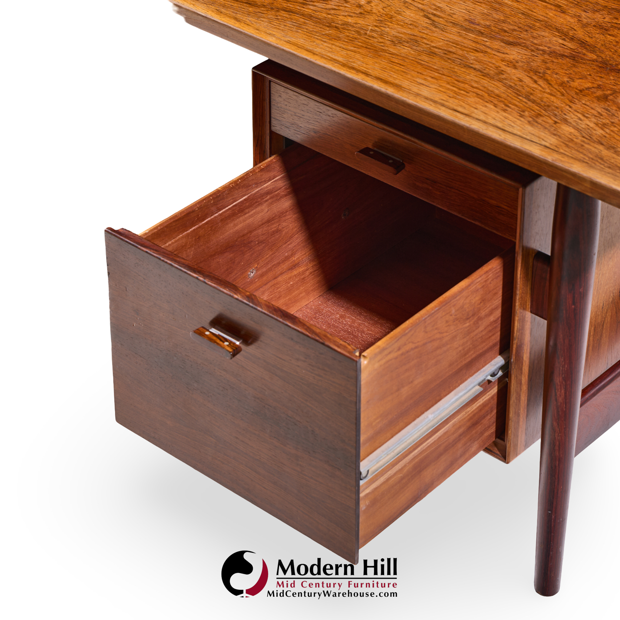 arne vodder for sibast model 207 mid century brazilian rosewood executive desk