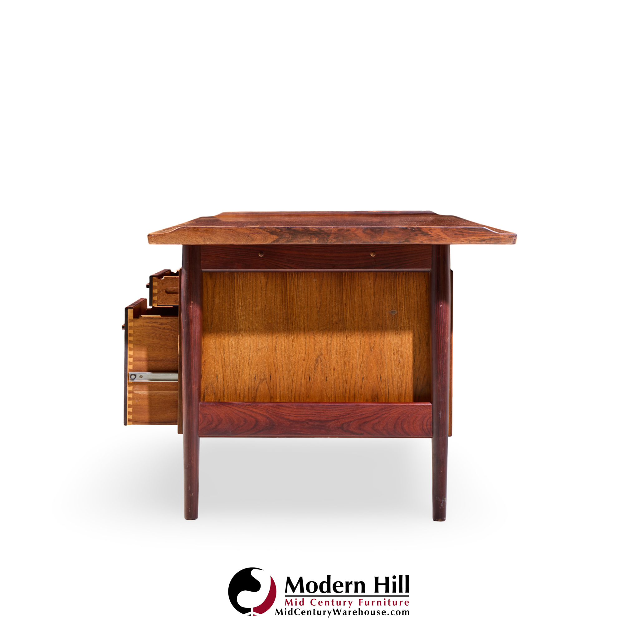 arne vodder for sibast model 207 mid century brazilian rosewood executive desk