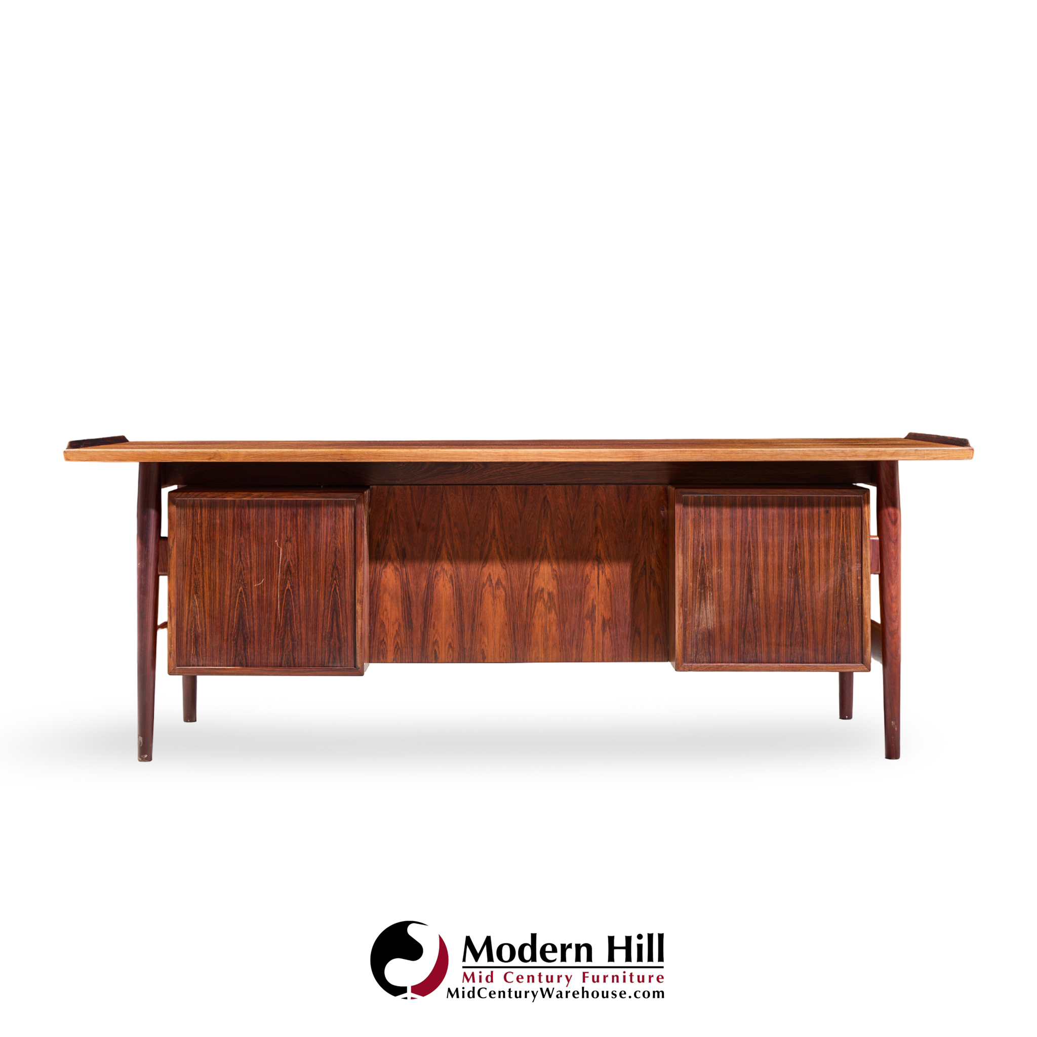 arne vodder for sibast model 207 mid century brazilian rosewood executive desk