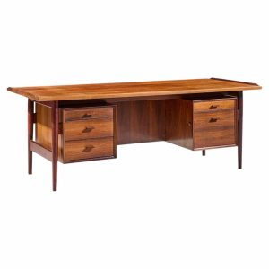 Arne Vodder for Sibast Model 207 Mid Century Brazilian Rosewood Executive Desk