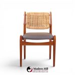 arne vodder for sibast model 51 mid century danish teak and cane dining chairs - set of 6