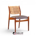 arne vodder for sibast model 51 mid century danish teak and cane dining chairs - set of 6