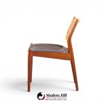 arne vodder for sibast model 51 mid century danish teak and cane dining chairs - set of 6