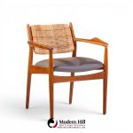 arne vodder for sibast model 51 mid century danish teak and cane dining chairs - set of 6