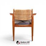 arne vodder for sibast model 51 mid century danish teak and cane dining chairs - set of 6