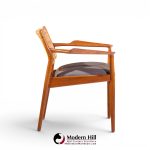 arne vodder for sibast model 51 mid century danish teak and cane dining chairs - set of 6