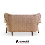 Ben Seibel Mid Century Walnut Gala Settee Sofa