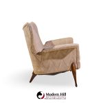 Ben Seibel Mid Century Walnut Gala Settee Sofa