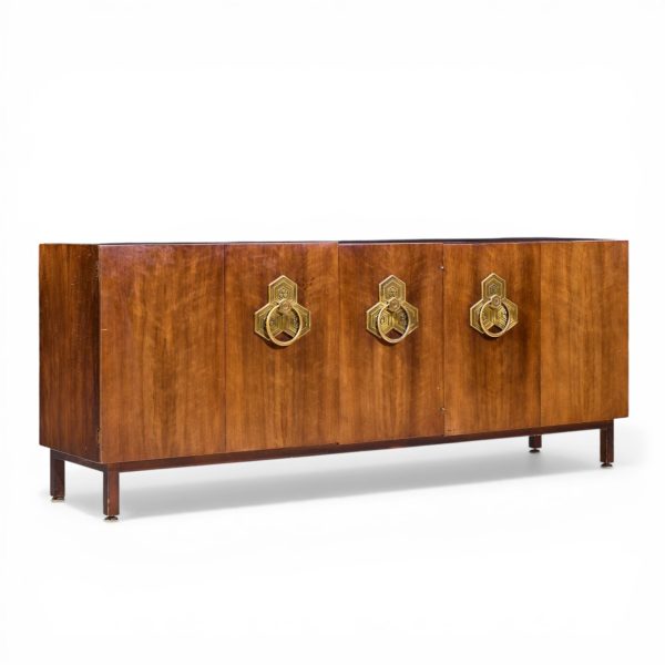 Bert England for the John Widdicomb Orientation Group Mid Century Walnut and Brass Credenza