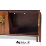 Bert England for the John Widdicomb Orientation Group Mid Century Walnut and Brass Credenza