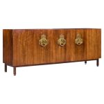 Bert England for the John Widdicomb Orientation Group Mid Century Walnut and Brass Credenza