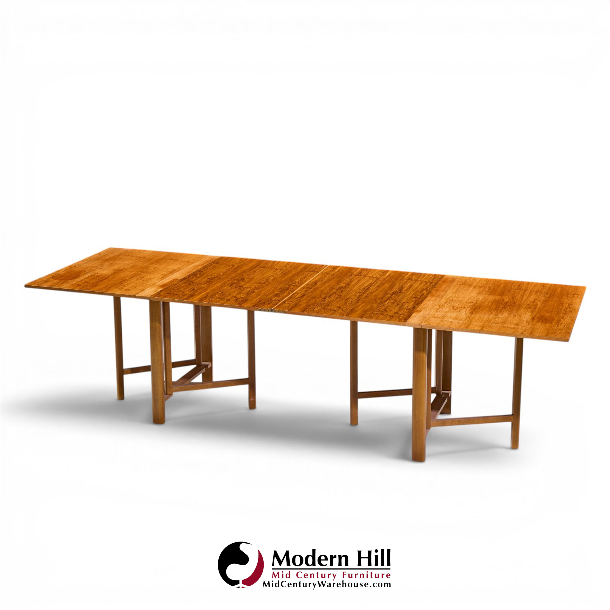 Bruno Mathsson Style Maria Mid Century Danish Teak Expanding Dining Table